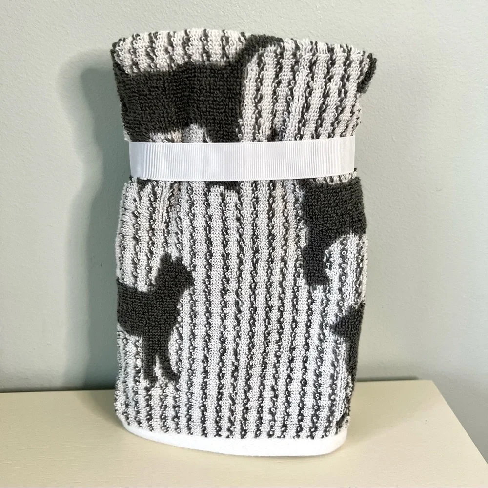 Set of 2 Deborah Connolly Designs Cat Silhouette Tip Towels